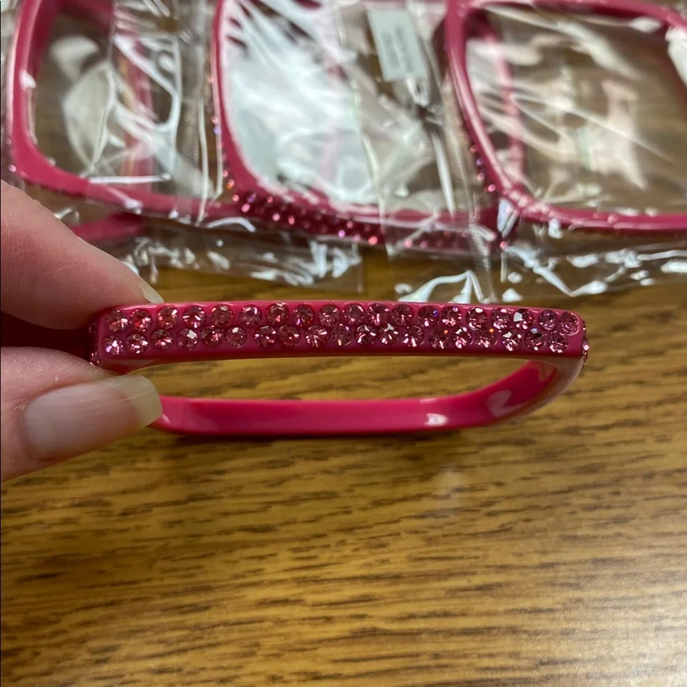 Hot Pink Sparkle Bracelets set of 12